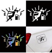 Resim Sones Kadın Çekme Yakıt Deposu Işaretçisi Tam Hellaflush Yansıtıcı Vinil Araba Plakası Beyaz 