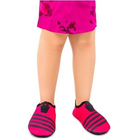 Resim Kiko Kids Enigma Havuz Plaj Kız Çocuk Deniz Ayakkabısı 7501 Fuşya - Siyah Fuşya - Siyah 