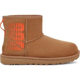 Resim Ugg Süet Taba Kadın Bot MINI UGG SIDE LOGO1144057 