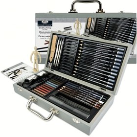 Resim KALOUR PDAS 60 Adet Lüks Çizim Kalemi Seti Ahşap Kılıf ile - Sanatçılar ve Öğrenciler için Çok Fonksiyonlu Kömür Çizim Kiti, 1.0-1.9mm Kurşun, 4B Sertlik, Çizim, Sanat Malzemeleri 