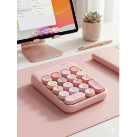 Resim Zilvana Klyvera Mofii Kablosuz Sayısal Tuş Takımı USB Alıcılı Numpad Pembe Siyah 
