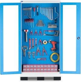 Resim Star Çelik Endüstriyel Malzeme Dolabı-Takım Asma Panolu-Pleksi Kapaklı 