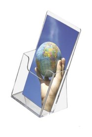 Resim KrcDisplay 1/3 A4 Masaüstü Broşürlük Akrilik (10,5x21) 