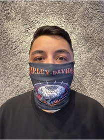 Resim Gölge Store Kurukafa Baskılı Motorcu Buff Maske Boyunluk Unisex Bandana 