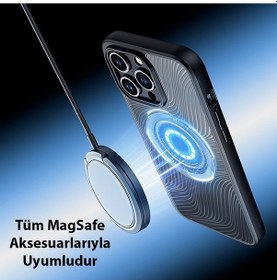 Resim Dux Ducis Apple Uyumlu iPhone 15 Pro Max Magsafe Buzlu Sert Pc-tpu Kılıf 