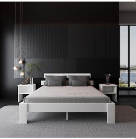 Resim Lotus Mdf Karyola Kolay Kurulum-979 100x200 