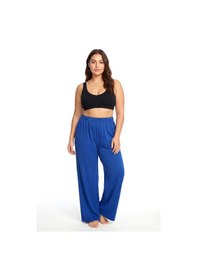Resim Akbeniz Kadın Bol Paça Pamuklu Pijama Altı Sax Saks 