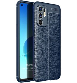 Resim Microsonic Oppo Reno 6 4g Kılıf Deri Dokulu Silikon 