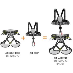 Resim Climbing Technology Harness Ascent Pro Emniyet Kemeri (Siyah) Çok Renkli 