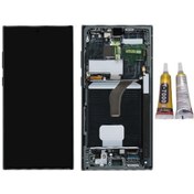 Resim Te Samsung Uyumlu S22 Ultra S908 Uyumlu Çıtalı Lcd Ekran Yeşil + B7000 