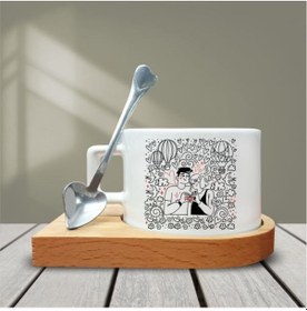 Resim Aşk Temalı Kahve Fincanı-008 