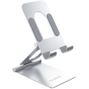Resim Orico LST-S1 Metal Katlanabilir Telefon Tutucu Stand Gümüş 