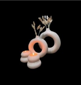 Resim Beyaz Yuvarlak Vazo Set Diğer 