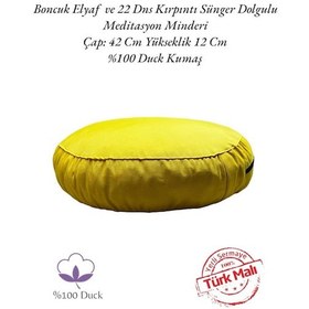 Resim Meditasyon Minderi - Yuvarlak Yoga Minderi Sarı 2024-5 