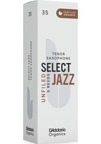 Resim D'addario Orrs05tsx3s Organic Select Jazz Unfiled Tenor Saksafon Kamışı No: 3 Soft Profesyonel/caz - 5'li Paket Kimyasalsız Organik Tarım Sertifikalı Ve Hızlı Tepki 