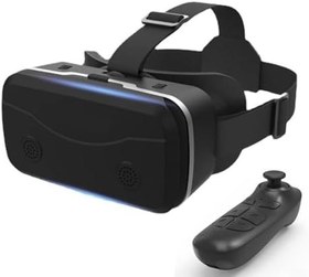 Resim 4.7-7 inç akıllı telefonlar için denetleyicili telefon VR kulaklık HD Anti-mavi ışık lensler 110 ° FOV sanal gerçeklik gözlükleri siyah ABS (G10+B03) 