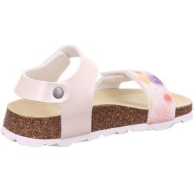 Resim Nubebe Superfit Renkli Mantar Taban Sandalet Sedef Sedef Krem 