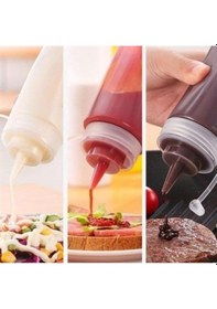 Resim Büro Ev Ofis Mutfağı İçin 400ml Sızırmaz Şeffaf Kapak Yağlık Sosluk Yağdanlık Şişesi 