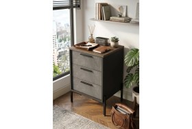 Resim Yurudesign Vista C Ofis Keson Metal Ayaklı Kahve-Beton-Antrasit Vs3-Cga 