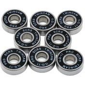 Resim 8pcs/set 608rs Ilq-11 Siyah Mühür Yatak Abec-9 Kaykay Scooter 608 2rs Bay Rulu Minyatür Roller Rulmanları Kiti 