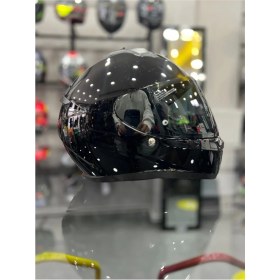 Resim Hjc C10 Kapalı Motosiklet Kaskı Parlak Siyah Şeffaf Vizörlü 