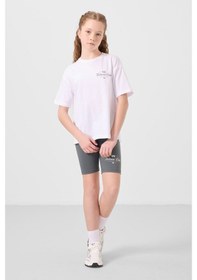 Resim Tommylife Beyaz-haki Pamuklu O Yaka Standart Fit Baskılı Kız Çocuk Tayt Takım - 75190 Beyaz 
