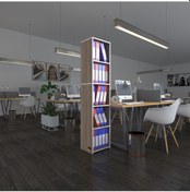 Resim Kenzlife Klasörlük Raflı Kutadgu Crd 175 40 30 Kitaplık Ofis Arkalıksız Çok Renkli 