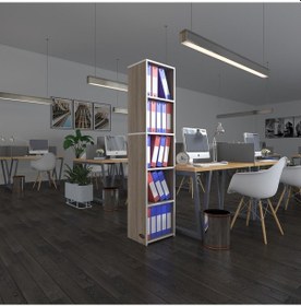 Resim Kenzlife Klasörlük Raflı Kutadgu Crd 175 40 30 Kitaplık Ofis Arkalıksız Çok Renkli 