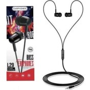 Resim Earphones Basic L29 Platoon Bass Earphones Kulaklık Siyah 