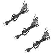 Resim Mena Rise 3 Adet Fişli Anahtarlı Arapuarlı Hazır Kablo | 2 Metre, 0.50 Mm² Siyah | Aplik,, Masa Lambası, LED Trafosu Için Pratik Uzatma Kablosu (3) 