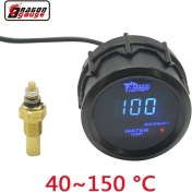 Resim Xiyu Shop Su Sıcaklığı Göstergesi Stili Dragon Blue LED Işık Araba Yarışı Modifikasyonu Dijital Su Sıcaklık Ölçer Santigrat Sıcaklık Ölçer Sensörlü (Yurt Dışından) 