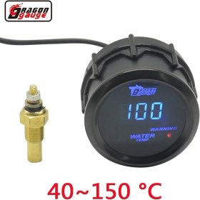 Resim Xiyu Shop Su Sıcaklığı Göstergesi Stili Dragon Blue LED Işık Araba Yarışı Modifikasyonu Dijital Su Sıcaklık Ölçer Santigrat Sıcaklık Ölçer Sensörlü (Yurt Dışından) 