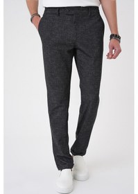 Resim Efor Comfort Fit Kırçıllı Beli Lastikli Siyah Jogger Pantolon P 1176 Siyah 