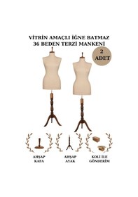 Resim 2 Adet Vitrin Amaçlı 36 Beden Terzi Mankeni İğne Batmaz 1 