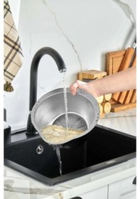 Resim Paslanmaz Çelik Pirinç Süzgeci Renkli 