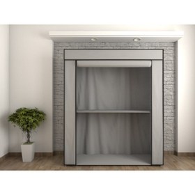 Resim Burak Çelik Borulu Gri Yorgan Hurcu Bez Dolap Yüklük Gardırop 