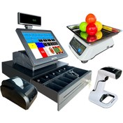 Resim Microser M22 Barkod Sistemi Kablosuz Barkod Okuyucu Cas Marka Terazili Full Set Garantili Tak-çalıştır 