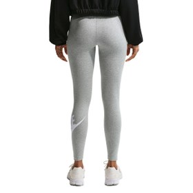 Resim Nike Sportswear Classics High-Waisted Graphic Kadın Gri Günlük Stil Tayt DV7791-063 