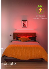 Resim Yatak Tv Üstü Led Lambader Işık Uzaktan Kumandalı Renk Animasyon Yapışkanlı Bedlightpe 