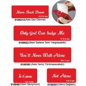 Resim Güçlü Sloganlar 5'li Set Geçici Dövme Kına Şablonu 