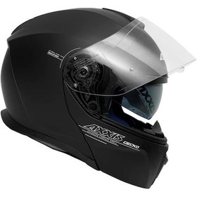 Resim Axxis Gecko SV Solid A1 Çene Açılır Motosiklet Kask Mat Siyah 