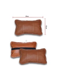 Resim Peugeot 407 Coupe Uyumlu Oto Koltuk ,araba Boyun Yastığı Taba Renk 2 Adet Siyah 