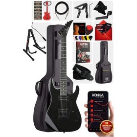 Resim Maxword Grade-st Black Rosewood Klavye Hh Yüksek Kaliteli Floyde Rose Elektro Gitar 