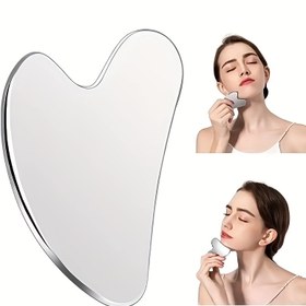 Resim Paslanmaz Çelik Yüz ve Vücut Masaj Aracı - Ağır Hizmet Manuel Yüz ve Vücut Temizleyici, Elektrik Gerektirmez, Ev, Salon, Spa, Seyahat için - Dayanıklı Metal Gua Sha Tahtası, Açık Bej Bakımı, Kas Rahatlatma, Çene Hatırlatma için - Başlangıç ve Profesyonel Kullanıcılar için İdeal, Salon Ekipmanı, Ergonomik Tasarım, Sağlam Yapı, Cilt Bakımı Aksesuarı, Güzellik Tutkunları 