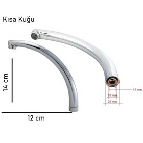 Resim Sardıcı Kuğu Boru 6 Köşe Lavabo Bataryası İle Uyumludur 