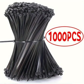 Resim 1000 adet Ağır Hizmet Tipi PVC Fermuar Bağlantı Elemanları, Çeşitli Uzunluklarda, Hava Koşullarına Dayanıklı, Dayanıklı ve Tekrar Kullanılabilir, Dış Mekan Kablo Yönetimi Çözümü için Tel Sarma 