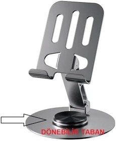 Resim METAL 360 DERECE DÖNEBİLEN Ayarlanabilir Yükseklik ve Açı Ayarlı TABLET VE TELEFON STANDI FÜME GRİ FİYAT - PERFORMANS ÜRÜNÜ 