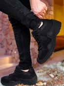 Resim BIG KING Siyah Beyaz Çizgili Kauçuk Unisex Trekking Bot 