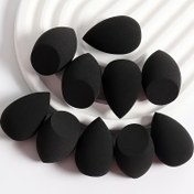 Resim 10'lu Paket Mini Makyaj Beauty Blender - Lateks İçermeyen, Kokusuz Hidrofilik PU Süngerler Islak/Kuru Kullanım için, Ergonomik Damla Tasarımlı Çok Renkli Fondöten Uygulayıcılar, Sıvı, Krem ve Pudra için Uygun, Tüm Açık Bej Tipleri, Blending Süngeri, Güzellik Aksesuarı, Pudra Uygulama, Kompakt Boyut, Lateksiz Sünger 
