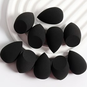 Resim 10'lu Paket Mini Makyaj Beauty Blender - Lateks İçermeyen, Kokusuz Hidrofilik PU Süngerler Islak/Kuru Kullanım için, Ergonomik Damla Tasarımlı Çok Renkli Fondöten Uygulayıcılar, Sıvı, Krem ve Pudra için Uygun, Tüm Açık Bej Tipleri, Blending Süngeri, Güzellik Aksesuarı, Pudra Uygulama, Kompakt Boyut, Lateksiz Sünger 